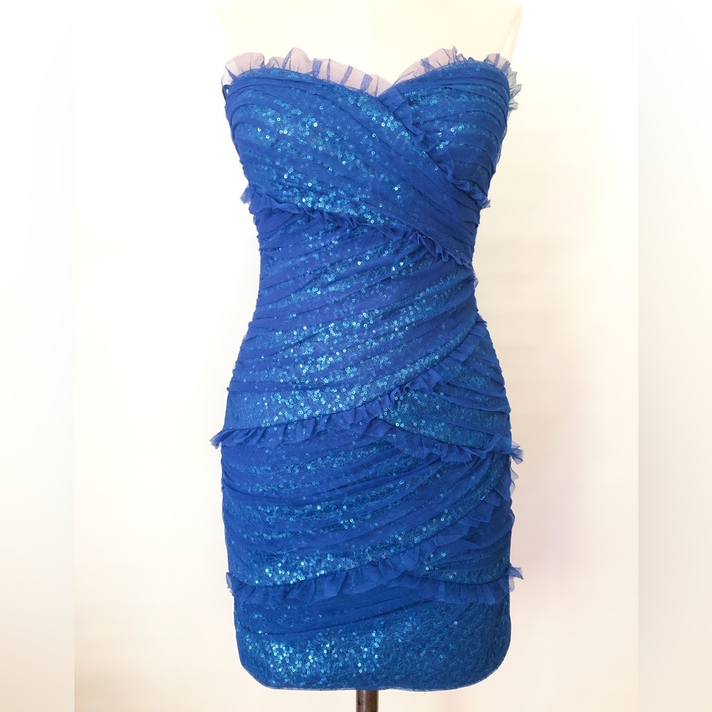Strapless Mini Sequin Dress Cocktail Bodycon